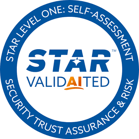 CSA STAR Level 1 self-assessment validated badge