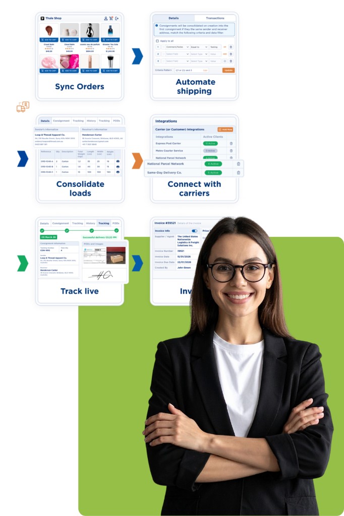 Shipping automation from order sync through live tracking and invoicing